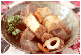 厚揚げとこんにゃくの田舎煮
